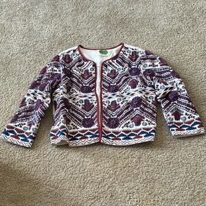 Anthropologie Multicolor Embroidered Jacket
